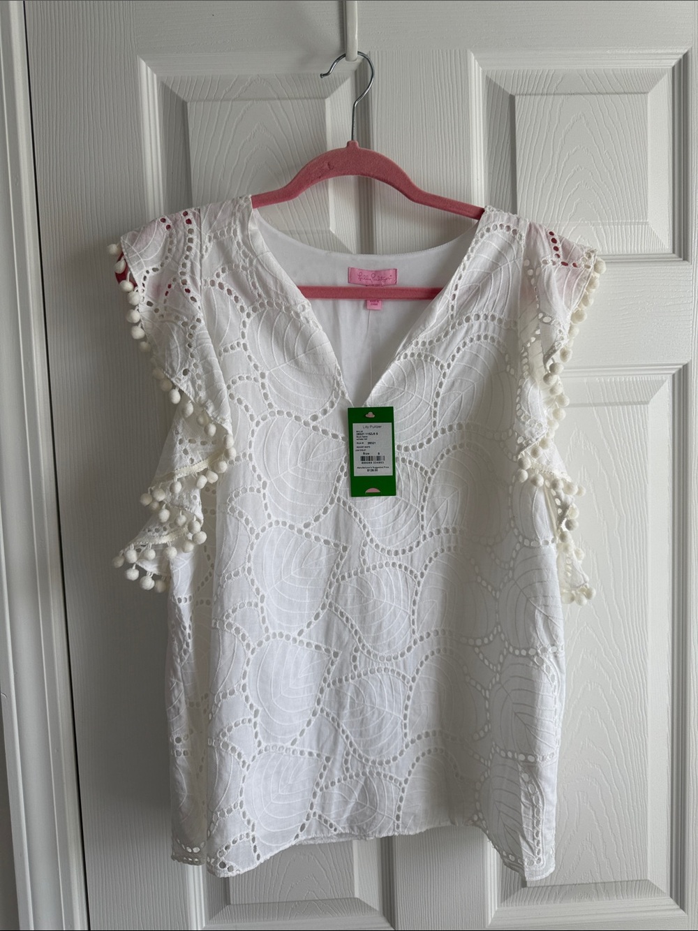 Lilly Pulitzer Resort White Eyelet Astara Top